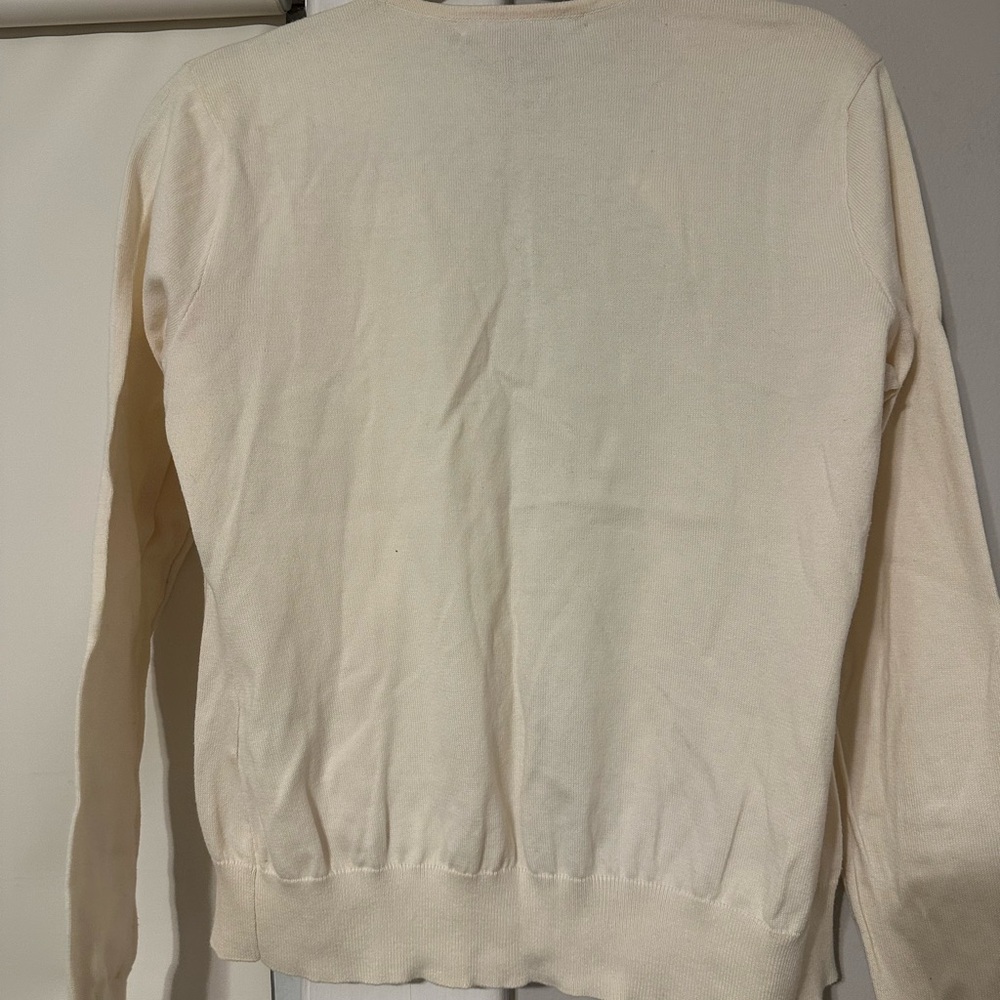 Ralph Lauren Sport Ivory Knit Sweater - 100% Pima Cotton - Picture 4 of 4